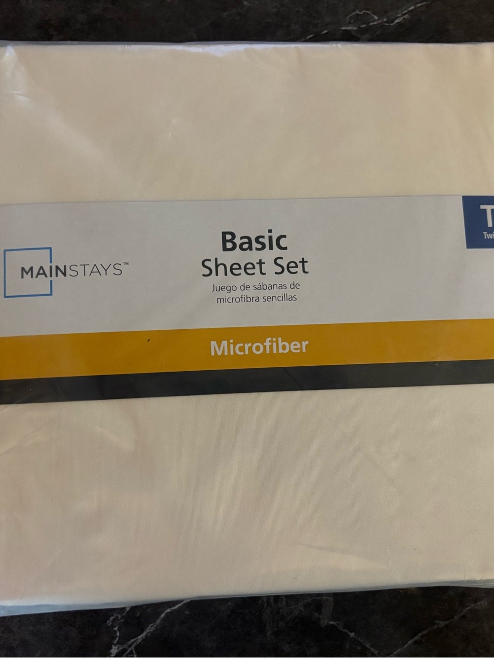 Mainstays Microfiber Basic Sheet Set - White